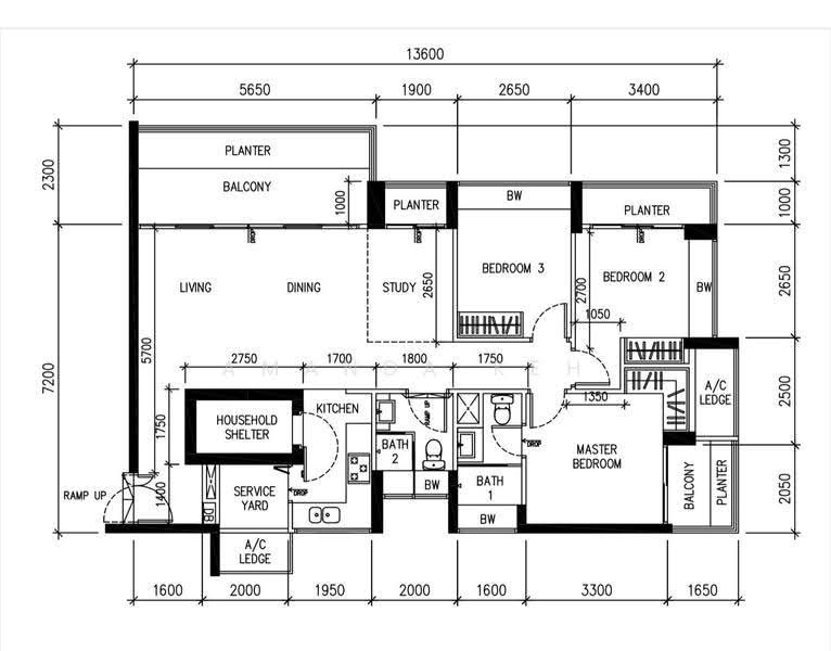 588C Ang Mo Kio Street 52, 588C Ang Mo Kio Street 52, Ang Mo Kio / Bishan / Thomson, 3 Bedrooms, 1,291 sqft, HDB Flat For Sale, by Amanda Keh, 500255350 - Living Room - PropertyGuru.com.sg