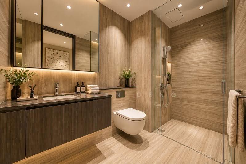BRAND NEW DEVELOPMENT FROM ONLY 2,079 PSF ! TOP 2027, 72 yuan ching road, Boon Lay / Jurong / Tuas, 4 Bedrooms, 1,529 sqft, Condominium For Sale, by Steven Deng, 500255393 - Bathroom - PropertyGuru.com.sg