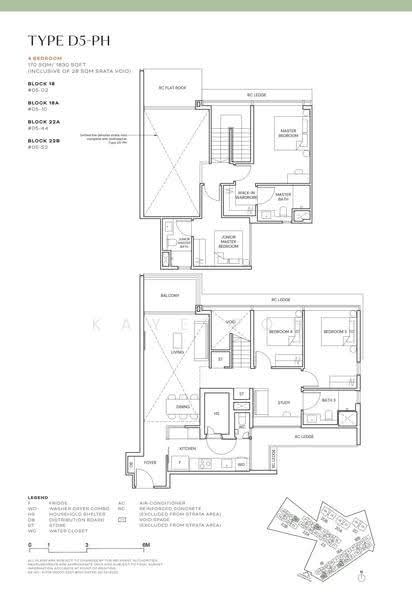 Terra Hill, 18 Yew Siang Road, Buona Vista / West Coast / Clementi New Town, 4 Bedrooms, 1,830 sqft, Condominium For Sale, by Kaye Poh, 500255903 - D5-PH Floor Plan - PropertyGuru.com.sg