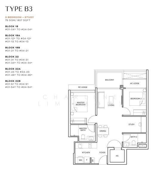 Terra Hill, 18 Yew Siang Road, Buona Vista / West Coast / Clementi New Town, 2 Bedrooms, 807 sqft, Condominium For Sale, by Charlene Lim (林静龄), 500256016 - PropertyGuru.com.sg
