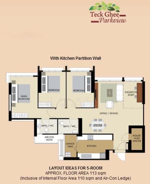 455A Teck Ghee Parkview, 455A Ang Mo Kio Street 44, Ang Mo Kio / Bishan / Thomson, 3 Bedrooms, 1,216 sqft, HDB Flat For Rent, by Shiwei Kwong, 500256027 - PropertyGuru.com.sg