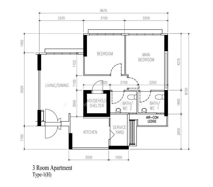 63 Greentops @ Sims Place, 63 Sims Place, Eunos / Geylang / Paya Lebar, 2 Bedrooms, 732 sqft, HDB Flat For Sale, by James Yeo, 500256055 - PropertyGuru.com.sg