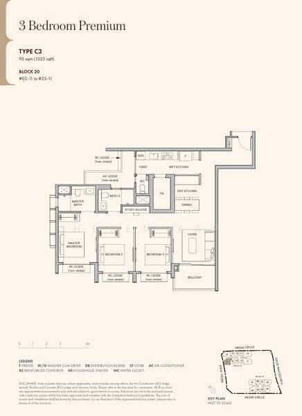 Hudson Place Residences, Buona Vista / West Coast / Clementi New Town, 3 Bedrooms, 1,023 sqft, Condominium For Sale, by Helen Yap, 500256629 - PropertyGuru.com.sg