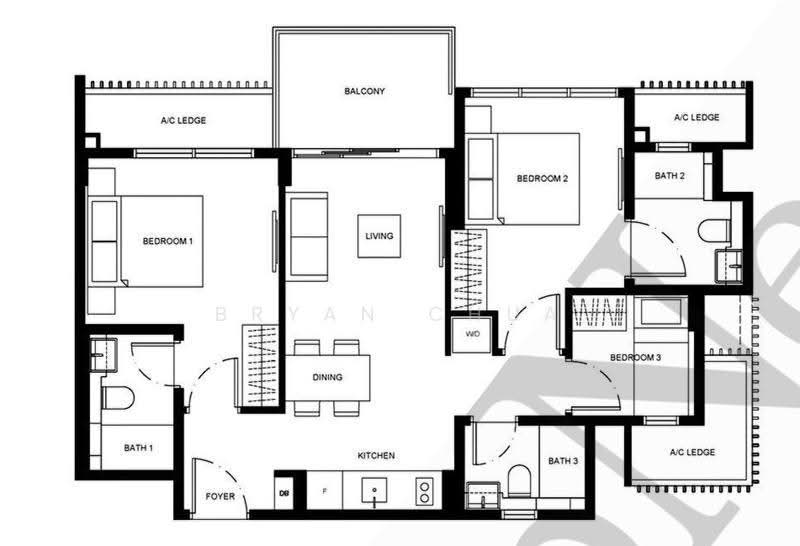 Almost Sold, Move-In Ready, Freehold 3BR Near GCB Area, Alexandra / Commonwealth, 3 Bedrooms, 818 sqft, Condominium For Sale, by Bryan Chua, 500257016 - PropertyGuru.com.sg