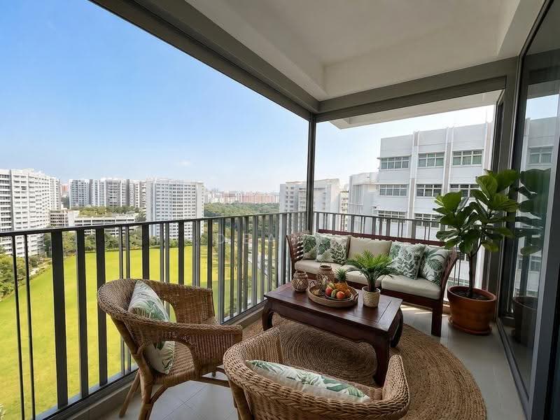 High floor 1 bedder selling below valuation in district 19, upper Serangoon crescent, Hougang / Punggol / Sengkang, 1 Bedroom, 506 sqft, Condominium For Sale, by Deane Cui, 500257140 - Balcony - PropertyGuru.com.sg