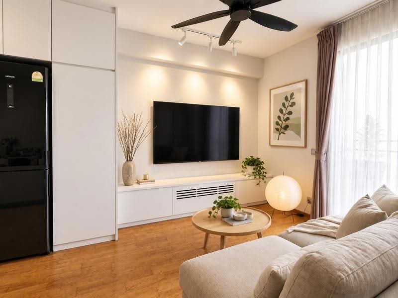 High floor 1 bedder selling below valuation in district 19, upper Serangoon crescent, Hougang / Punggol / Sengkang, 1 Bedroom, 506 sqft, Condominium For Sale, by Deane Cui, 500257140 - Living Room - PropertyGuru.com.sg