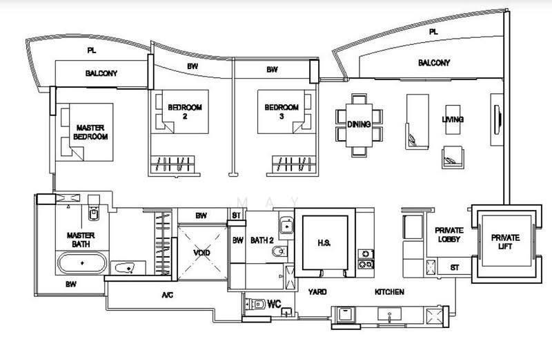 Hallmark Residences, 21 Ewe Boon Road, Tanglin / Holland / Bukit Timah, 3 Bedrooms, 1,518 sqft, Condominium For Rent, by May Li, 500257146 - PropertyGuru.com.sg