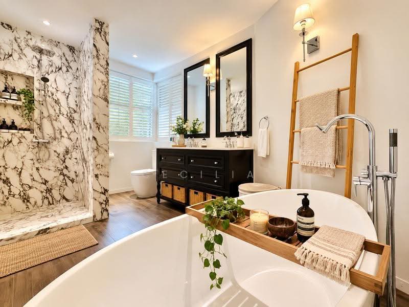 Resort-inspired Freehold Semi-D with Pool, Kovan Road, Flower Road, Highland Road, Hougang / Punggol / Sengkang, 4 Bedrooms, 4,500 sqft, Semi-Detached House For Sale, by Cecilia Tia, 500257172 - Bathroom - PropertyGuru.com.sg