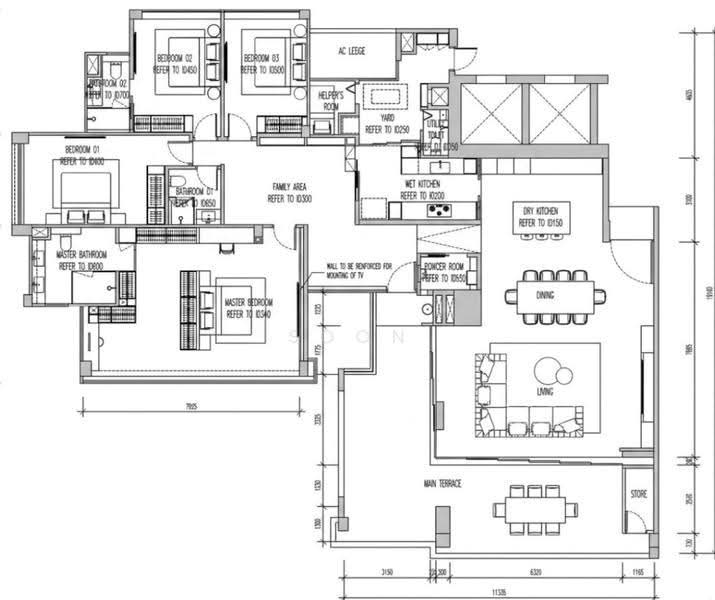 Richmond Park, 3 Bideford Road, Orchard / River Valley, 4 Bedrooms, 3,330 sqft, Condominium For Rent, by Soon Preston, 500257269 - PropertyGuru.com.sg