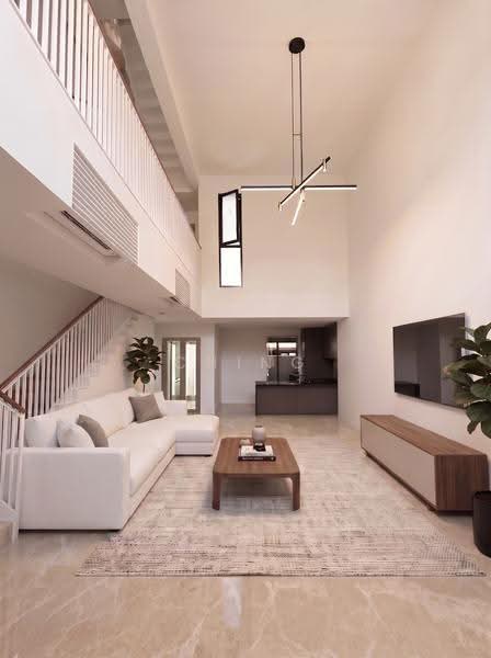 Pollen Collection, Pollen View Off Nim Road, Seletar / Yio Chu Kang, 5 Bedrooms, 1,614 sqft, Semi-Detached House For Sale, by Ching Chia, 500257286 - Living Room - PropertyGuru.com.sg