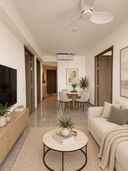 Norwood Grand, 10 Champions Way, Admiralty / Woodlands, 2 Bedrooms, 624 sqft, Condominium For Rent, by Amber Wang Ting, 500257344 - Living Room - PropertyGuru.com.sg