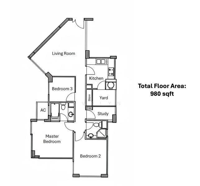 Regentville, 8 Hougang Street 92, Hougang / Punggol / Sengkang, 3 Bedrooms, 980 sqft, Condominium For Rent, by Evelyn Neo 梁慧雯, 500257530 - PropertyGuru.com.sg