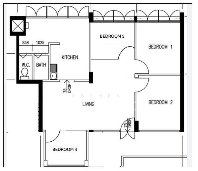 3 Queen's Road, 3 Queen's Road, Tanglin / Holland / Bukit Timah, 4 Bedrooms, 818 sqft, HDB Flat For Rent, by Esther Txe, 500257554 - PropertyGuru.com.sg