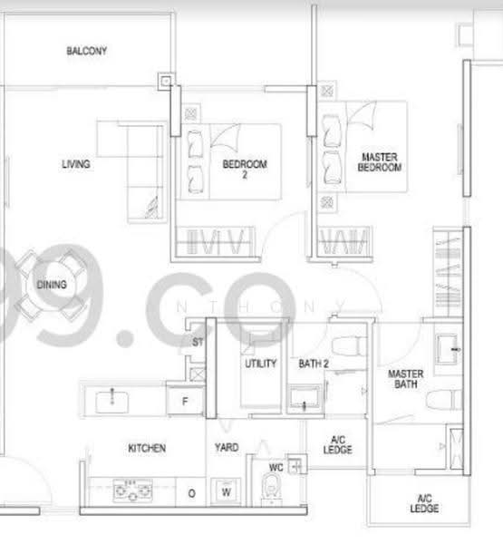 The Rainforest, 333 Choa Chu Kang Avenue 3, Dairy Farm / Bukit Panjang / Choa Chu Kang, 2 Bedrooms, 900 sqft, Executive Condominium For Rent, by Anthony Lee, 500257572 - PropertyGuru.com.sg