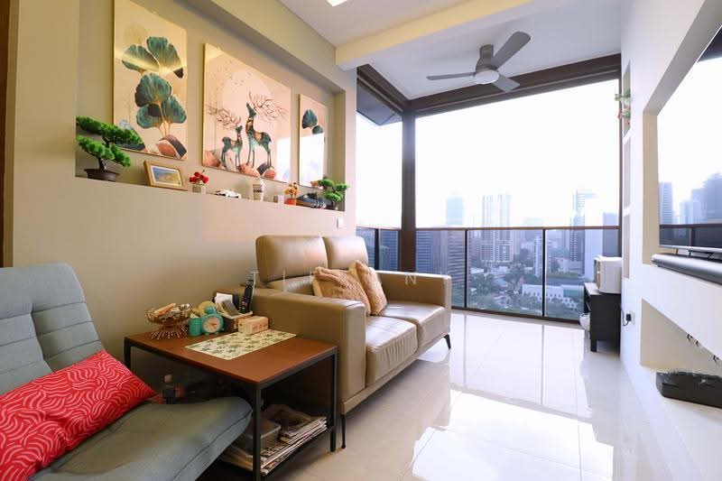 Kopar At Newton, 8 Makeway Avenue, Orchard / River Valley, 2 Bedrooms, 614 sqft, Condominium For Rent, by Tiffany Chan, 500257625 - Living Room - PropertyGuru.com.sg