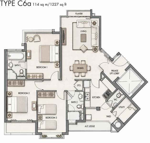 Caribbean at Keppel Bay, 44 Keppel Bay Drive, Harbourfront / Telok Blangah, 3 Bedrooms, 1,227 sqft, Condominium For Sale, by David Lim 林伟达, 500257727 - PropertyGuru.com.sg
