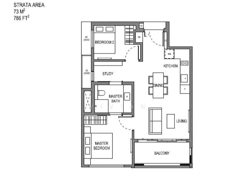 Parksuites, 18 Holland Grove Road, Tanglin / Holland / Bukit Timah, 2 Bedrooms, 786 sqft, Condominium For Sale, by Vivian Yang, 500257754 - PropertyGuru.com.sg