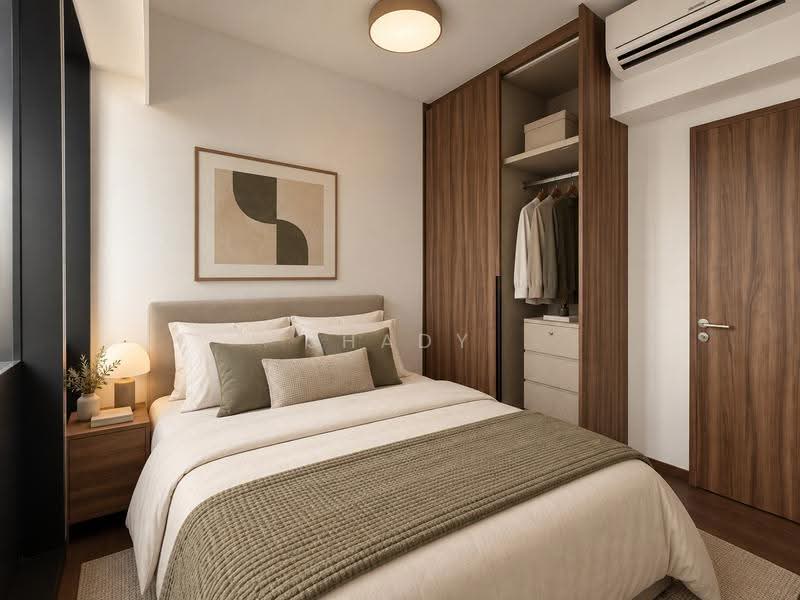 Lentor Modern, 5 Lentor Central, Mandai / Upper Thomson, 2 Bedrooms, 678 sqft, Condominium For Sale, by Shady Tan, 500257785 - Bedroom - PropertyGuru.com.sg