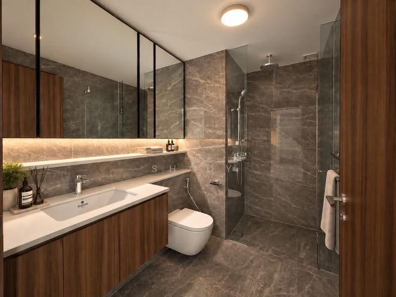 Lentor Modern, 5 Lentor Central, Mandai / Upper Thomson, 2 Bedrooms, 678 sqft, Condominium For Sale, by Shady Tan, 500257785 - Bathroom - PropertyGuru.com.sg