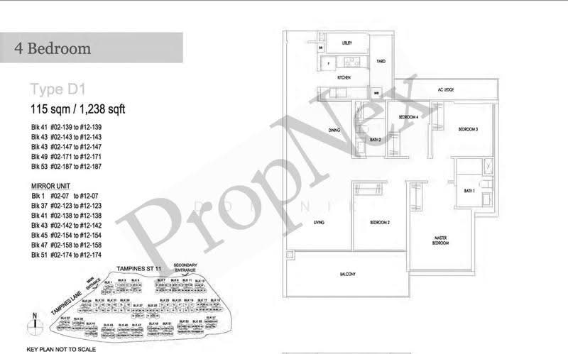 Treasure at Tampines, 57 Tampines Lane, Pasir Ris / Tampines, 4 Bedrooms, 1,238 sqft, Condominium For Sale, by Dominik Teo, 500258107 - PropertyGuru.com.sg