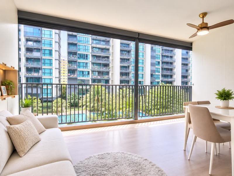 Treasure at Tampines, 57 Tampines Lane, Pasir Ris / Tampines, 4 Bedrooms, 1,238 sqft, Condominium For Sale, by Dominik Teo, 500258107 - Balcony - PropertyGuru.com.sg