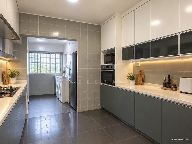764 Pasir Ris Street 71, 764 Pasir Ris Street 71, Pasir Ris / Tampines, 3 Bedrooms, 1,356 sqft, HDB Flat For Sale, by Fazeerah Epeer, 500258161 - Kitchen (Artist Impression) - PropertyGuru.com.sg