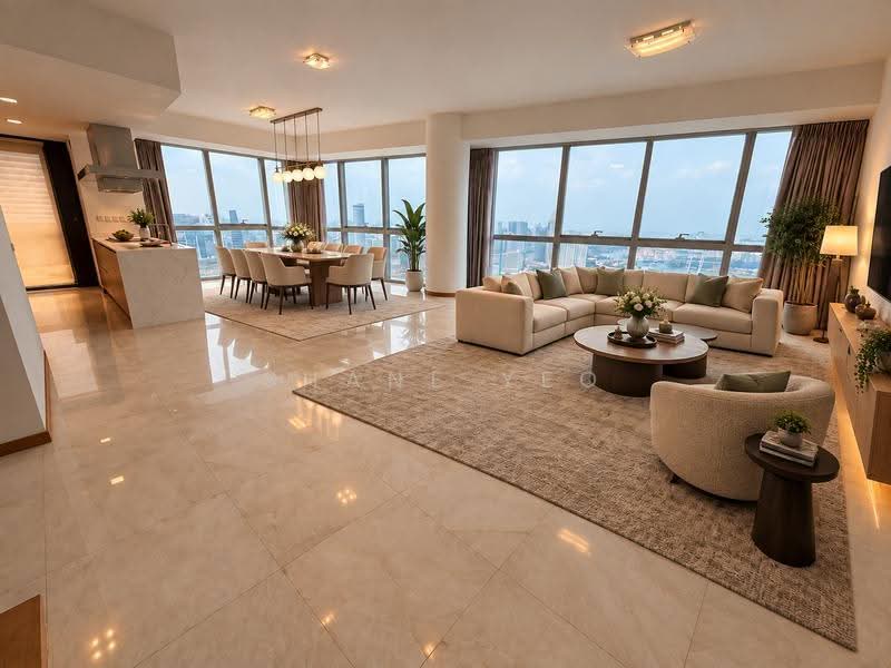 Marina Bay Residences, 18 Marina Boulevard, Boat Quay / Raffles Place / Marina, 4 Bedrooms, 2,368 sqft, Condominium For Rent, by Shane Yeo, 500258356 - Living & Dining Hall - PropertyGuru.com.sg