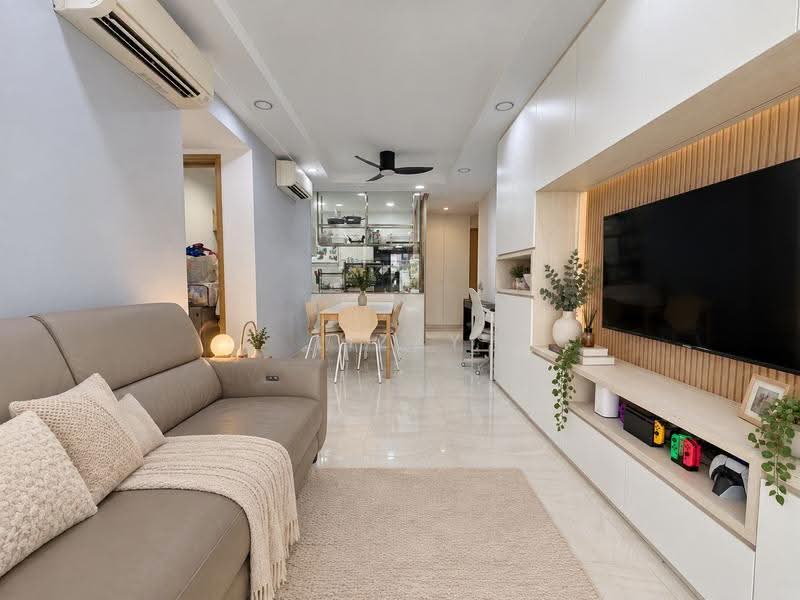 High Park Residences, 29 Fernvale Road, Seletar / Yio Chu Kang, 3 Bedrooms, 980 sqft, Condominium For Sale, by Lizzy Zhou, 500258543 - Living Room - PropertyGuru.com.sg