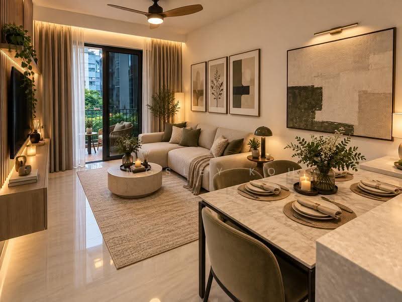 Move-In Ready, Exceptional Convenience, Hougang / Punggol / Sengkang, 1 Bedroom, 527 sqft, Condominium For Sale, by Kingsley Koh, 500258584 - Living Room - PropertyGuru.com.sg