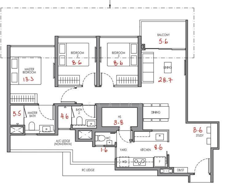 Cheap 3 bed + study 1km Rulang pri, Boon Lay / Jurong / Tuas, 3 Bedrooms, 1,001 sqft, Condominium For Sale, by Elaine Wong, 500258607 - PropertyGuru.com.sg