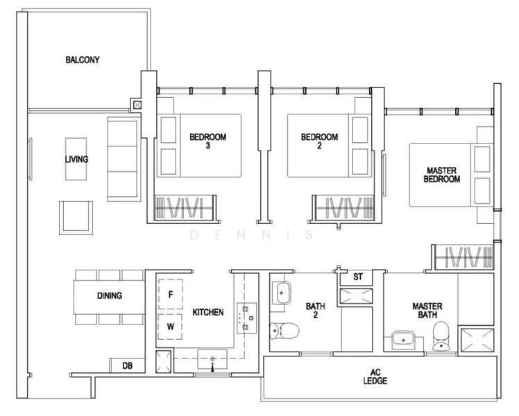 Parc Riviera, 101 West Coast Vale, Buona Vista / West Coast / Clementi New Town, 3 Bedrooms, 904 sqft, Condominium For Sale, by Dennis Lim, 500259051 - PropertyGuru.com.sg