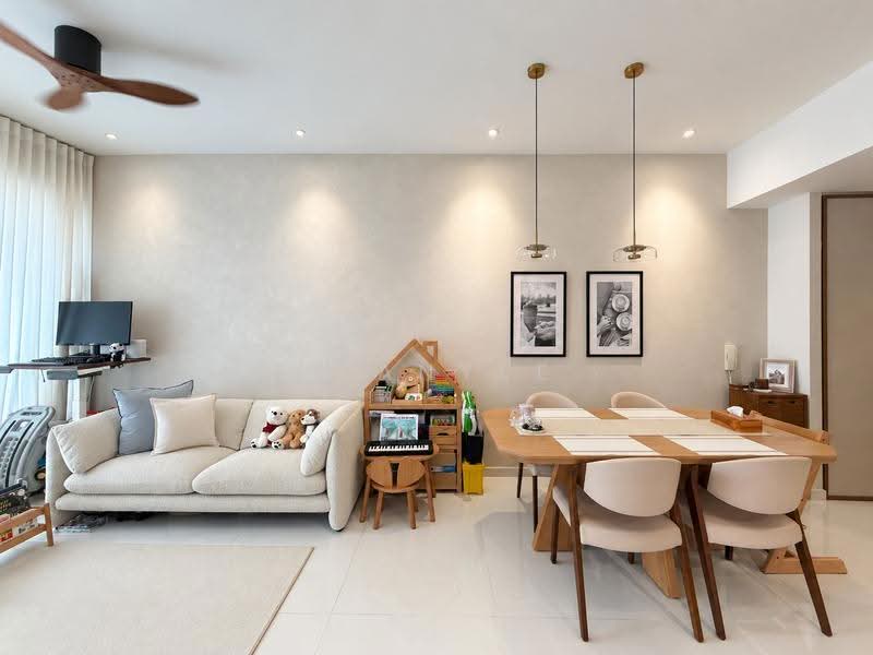 Sky Habitat, 9 Bishan Street 15, Ang Mo Kio / Bishan / Thomson, 3 Bedrooms, 1,023 sqft, Condominium For Rent, by Kuanyee Goh, 500259195 - Living Room - PropertyGuru.com.sg
