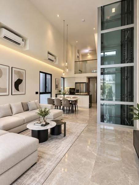 Belgravia Ace, Belgravia Drive, Seletar / Yio Chu Kang, 5 Bedrooms, 4,370 sqft, Semi-Detached House For Sale, by Samuel Phua, 500259586 - Living Room - PropertyGuru.com.sg