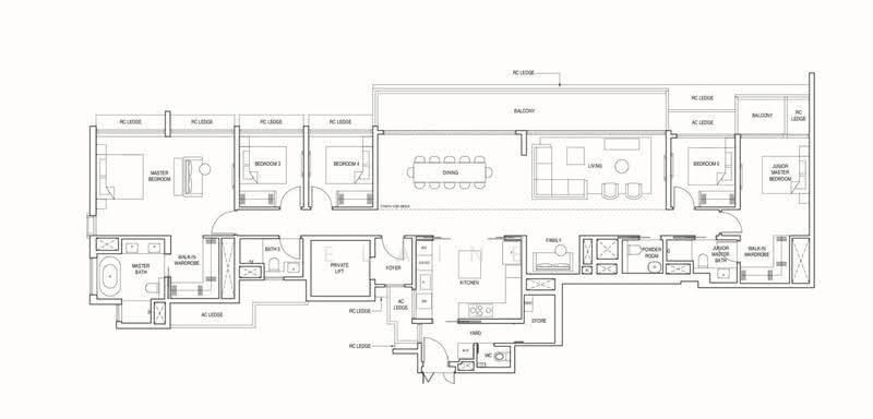 $900,000 developer discount 5 bedroom, Clementi Park / Upper Bukit Timah, 5 Bedrooms, 2,874 sqft, Condominium For Sale, by Elaine Wong, 500259633 - PropertyGuru.com.sg
