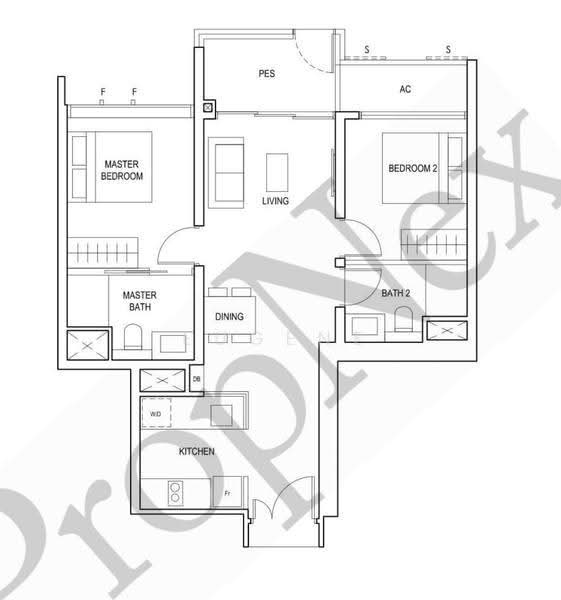 Penrose, 30 Sims Drive, Eunos / Geylang / Paya Lebar, 2 Bedrooms, 710 sqft, Condominium For Sale, by Eugene Ng, 500259715 - PropertyGuru.com.sg