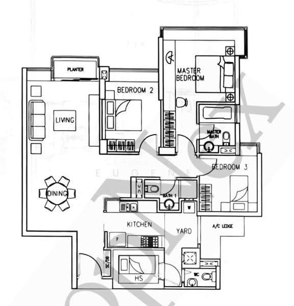 The Quintet, 38 Choa Chu Kang Street, Dairy Farm / Bukit Panjang / Choa Chu Kang, 3 Bedrooms, 1,259 sqft, Condominium For Sale, by Eugene Ng, 500259727 - PropertyGuru.com.sg