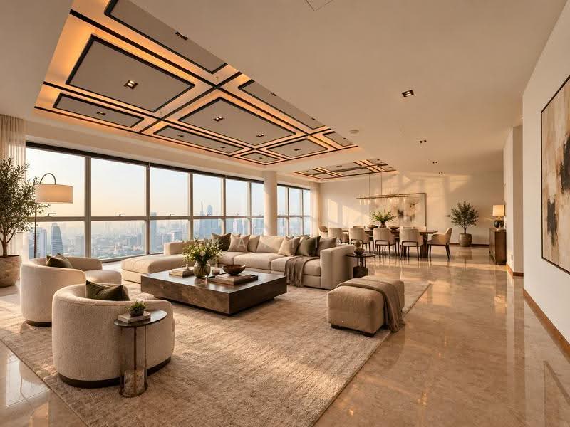 Marina Bay Residences, 18 Marina Boulevard, Boat Quay / Raffles Place / Marina, 5 Bedrooms, 3,972 sqft, Condominium For Rent, by Martin Yeo, 500259792 - Living Room - PropertyGuru.com.sg