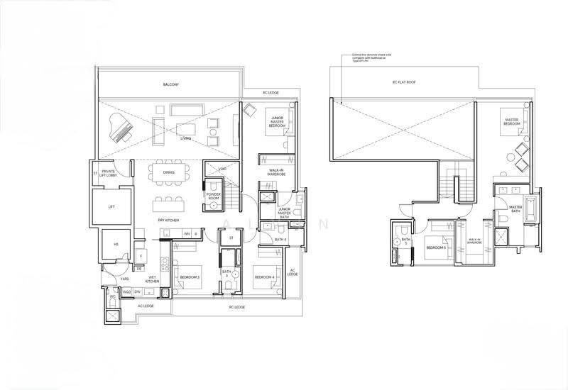 Huge Freehold Penthouse with private lift, Buona Vista / West Coast / Clementi New Town, 5 Bedrooms, 3,035 sqft, Condominium For Sale, by Alvin Chang Han Ping, 500259905 - PropertyGuru.com.sg