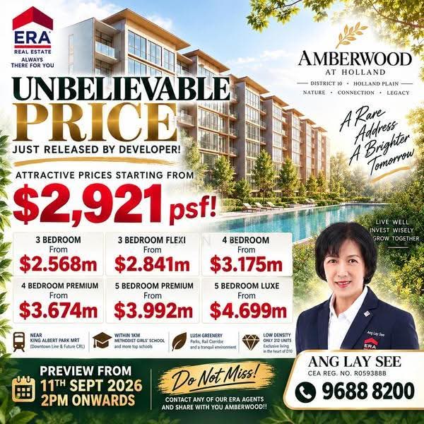 Amberwood at Holland, Tanglin / Holland / Bukit Timah, 5 Bedrooms, 1,324 sqft, Condominium For Sale, by Ang Lay See, 500260309 - Exterior - PropertyGuru.com.sg