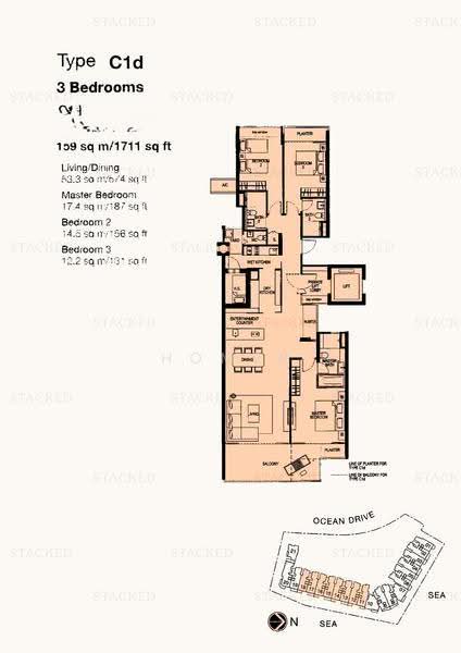 3BR Sea Facing at Sentosa with private lift, Harbourfront / Telok Blangah, 3 Bedrooms, 1,711 sqft, Apartment For Rent, by Homer Lau, 500260517 - PropertyGuru.com.sg