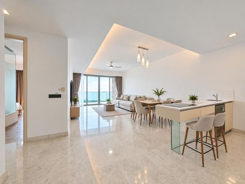 The Azure, 201 Ocean Drive, Harbourfront / Telok Blangah, 3 Bedrooms, 1,711 sqft, Condominium For Rent, by Yeo Yong Peng, 500260597 - Living Room - PropertyGuru.com.sg
