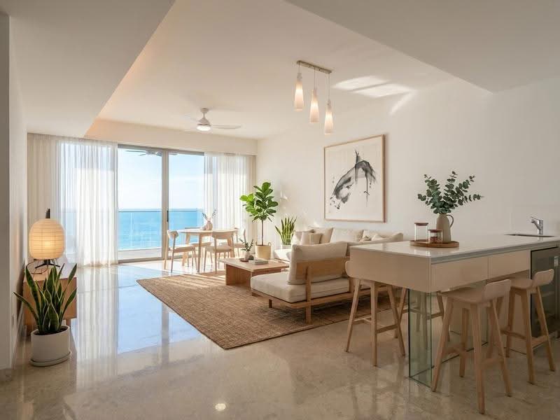 The Azure, 201 Ocean Drive, Harbourfront / Telok Blangah, 3 Bedrooms, 1,711 sqft, Condominium For Rent, by Michelle Tan, 500260613 - Living Room - PropertyGuru.com.sg