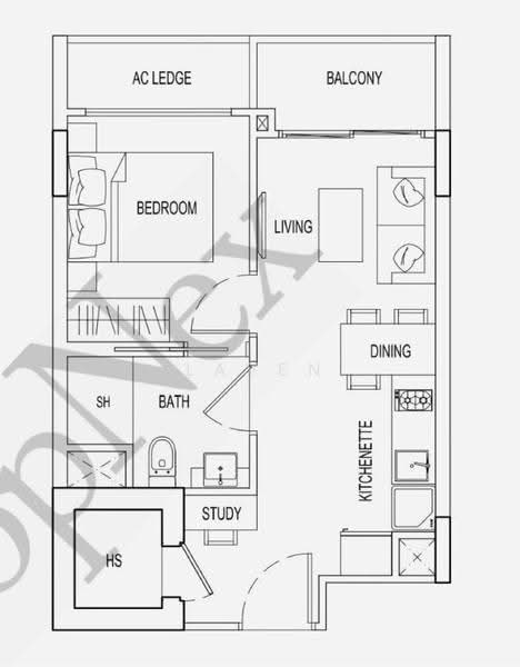 Parc Rosewood, 99 Rosewood Drive, Admiralty / Woodlands, 1 Bedroom, 431 sqft, Condominium For Rent, by Laven Loo 吕欣颐, 500260702 - PropertyGuru.com.sg