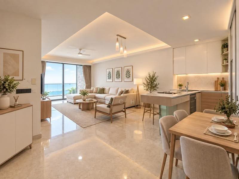 The Azure, 201 Ocean Drive, Harbourfront / Telok Blangah, 3 Bedrooms, 1,711 sqft, Condominium For Rent, by Zach Lin, 500260721 - Living Room - PropertyGuru.com.sg