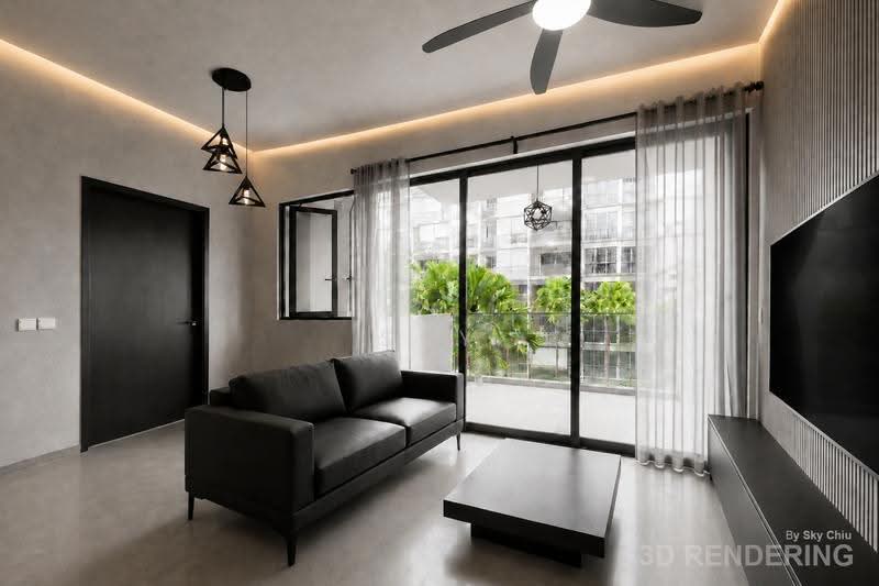 The Inflora, 55 Flora Drive, Changi Airport / Changi Village, 1 Bedroom, 463 sqft, Condominium For Sale, by Sky Chiu, 500260734 - Living Room - PropertyGuru.com.sg