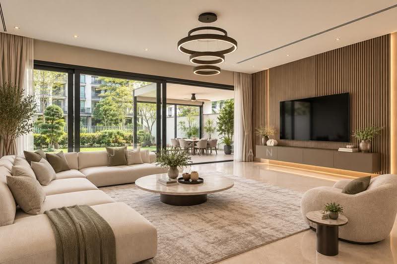 Victoria Park Villas, 3 Coronation Road, Tanglin / Holland / Bukit Timah, 5 Bedrooms, 4,628 sqft, Semi-Detached House For Sale, by Jerlyn Tan, 500260761 - Living Room - PropertyGuru.com.sg
