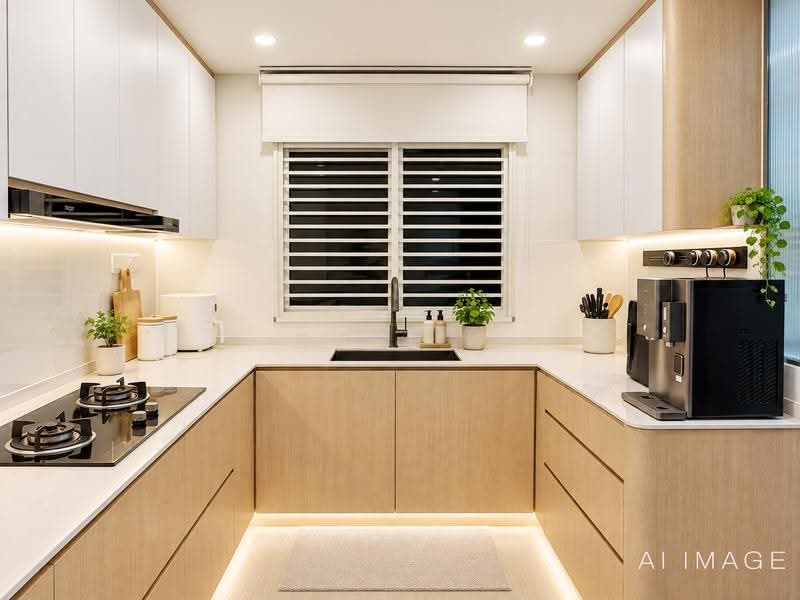 Casablanca, 23 Rosewood Drive, Admiralty / Woodlands, 3 Bedrooms, 1,184 sqft, Condominium For Sale, by Qash ., 500261002 - Kitchen - PropertyGuru.com.sg