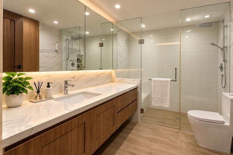 Saraca Villas, 1 Saraca Terrace, Seletar / Yio Chu Kang, 5 Bedrooms, 3,100 sqft, Terraced House For Sale, by Sheela Ferozkhan, 500261367 - Masterbedroom Bathroom - PropertyGuru.com.sg