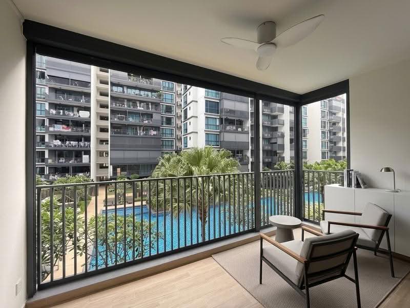 Treasure at Tampines, 45 Tampines Lane, Pasir Ris / Tampines, 3 Bedrooms, 915 sqft, Condominium For Sale, by Isaac Lee, 500261426 - Balcony - PropertyGuru.com.sg