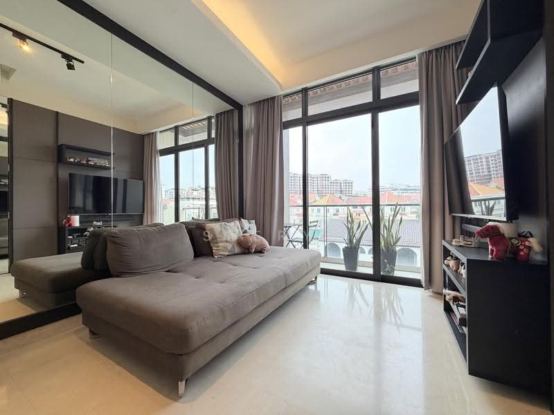Tropika East, 1 Foo Kim Lin Road, Eunos / Geylang / Paya Lebar, 1 Bedroom, 840 sqft, Condominium For Sale, by Sheryl Yeo, 500261534 - Living Room (With lights) - PropertyGuru.com.sg